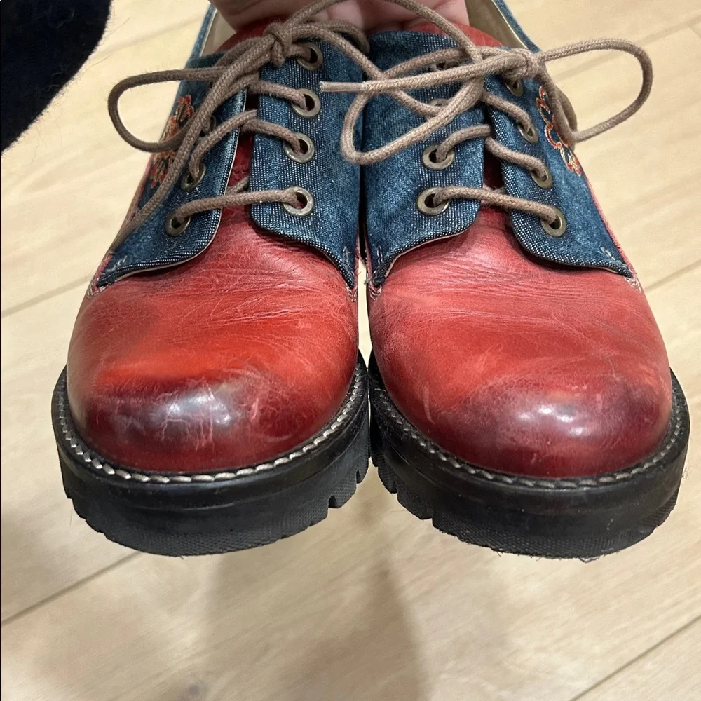 Dromedaris Whimsy Flowers Kiara Lug Sole Oxford Size 39